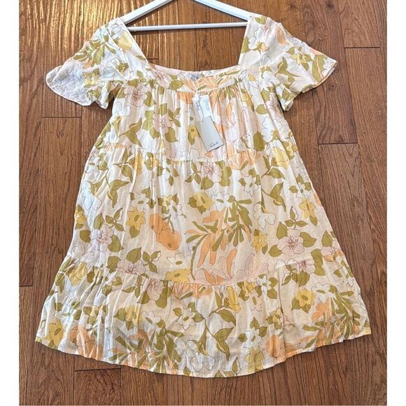 Rails NWT Valentina citrus floral tiered dress large $188 - Picture 12 of 12